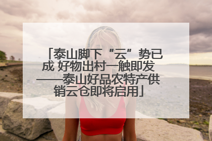 泰山脚下“云”势已成 好物出村一触即发——泰山好品农特产供销云仓即将启用