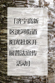 济宁高新区洸河街道阳光社区开展普法宣传活动