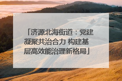 济源北海街道：党建凝聚共治合力 构建基层高效能治理新格局