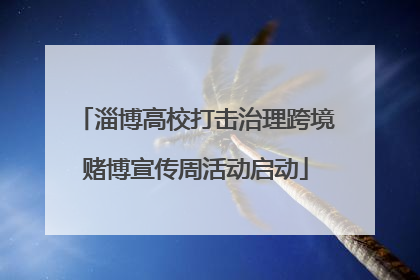 淄博高校打击治理跨境赌博宣传周活动启动