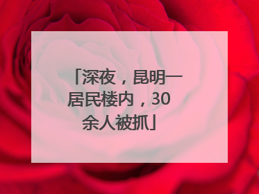 深夜，昆明一居民楼内，30余人被抓
