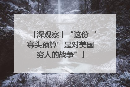 深观察丨“这份‘寡头预算’是对美国穷人的战争”
