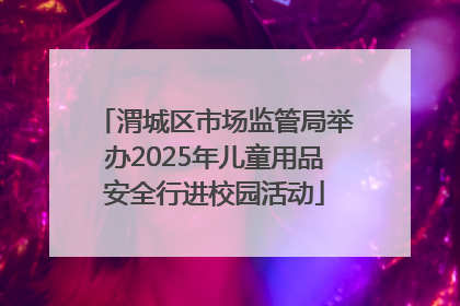 渭城区市场监管局举办2025年儿童用品安全行进校园活动