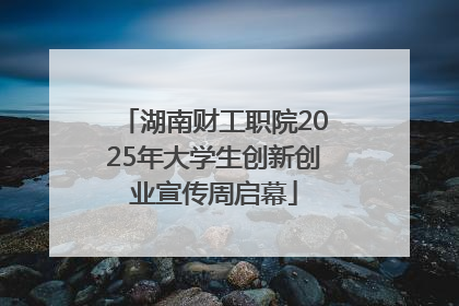 湖南财工职院2025年大学生创新创业宣传周启幕