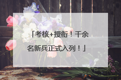 考核+授衔！千余名新兵正式入列！