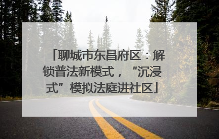 聊城市东昌府区：解锁普法新模式，“沉浸式”模拟法庭进社区