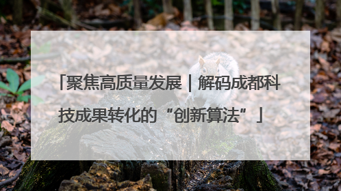 聚焦高质量发展｜解码成都科技成果转化的“创新算法”