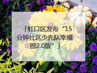 虹口区发布“15分钟社区少先队幸福圈2.0版”
