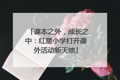 课本之外，成长之中：红星小学打开课外活动新天地