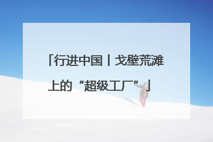 行进中国丨戈壁荒滩上的“超级工厂”