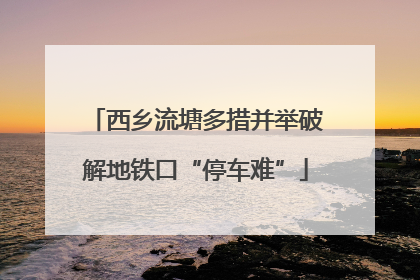 西乡流塘多措并举破解地铁口“停车难”