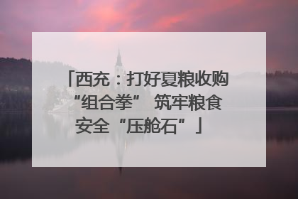 西充：打好夏粮收购“组合拳” 筑牢粮食安全“压舱石”