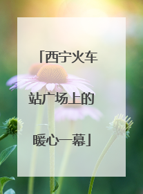西宁火车站广场上的暖心一幕