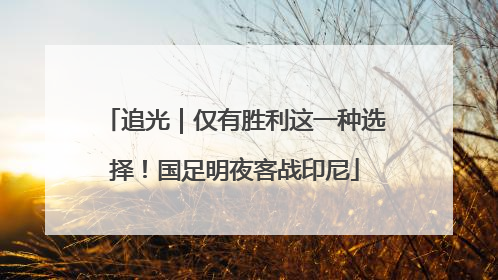 追光｜仅有胜利这一种选择！国足明夜客战印尼