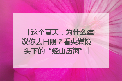 这个夏天，为什么建议你去日照？看央媒镜头下的“经山历海”