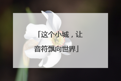 这个小城，让音符飘向世界