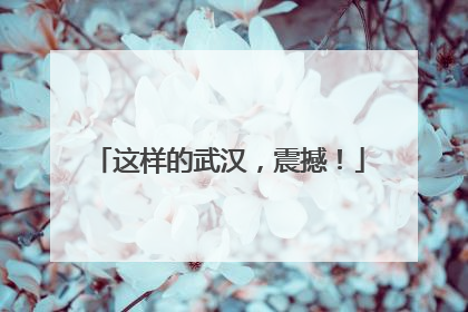 这样的武汉，震撼！