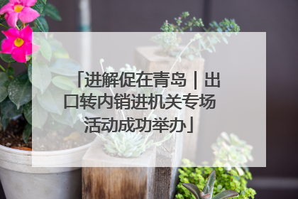 进解促在青岛｜出口转内销进机关专场活动成功举办