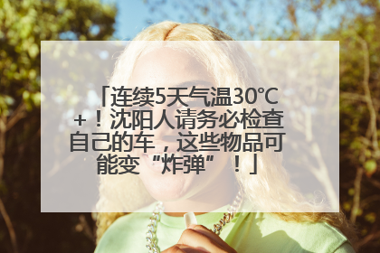 连续5天气温30℃+！沈阳人请务必检查自己的车，这些物品可能变“炸弹”！