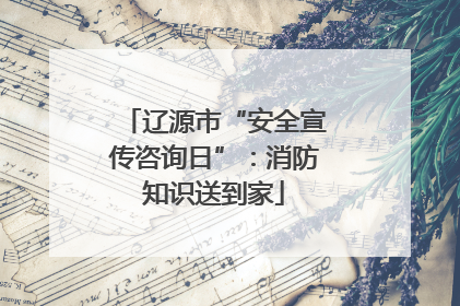 辽源市“安全宣传咨询日”：消防知识送到家