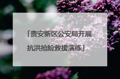 贵安新区公安局开展抗洪抢险救援演练