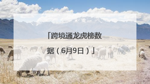 跨境通龙虎榜数据（6月9日）