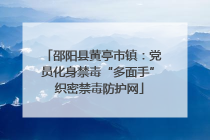 邵阳县黄亭市镇：党员化身禁毒“多面手” 织密禁毒防护网