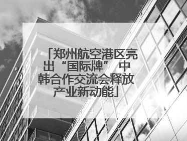 郑州航空港区亮出“国际牌” 中韩合作交流会释放产业新动能