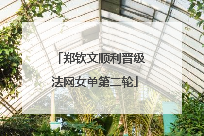 郑钦文顺利晋级法网女单第二轮