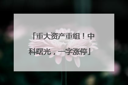 重大资产重组！中科曙光，一字涨停