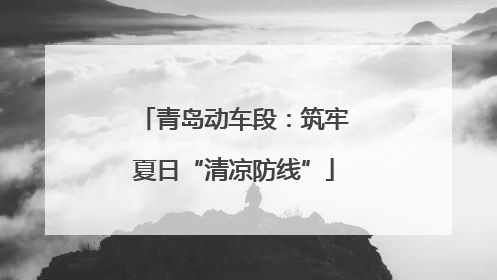 青岛动车段：筑牢夏日“清凉防线”