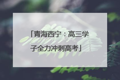 青海西宁：高三学子全力冲刺高考