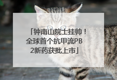 钟南山院士挂帅！全球首个抗甲流PB2新药获批上市