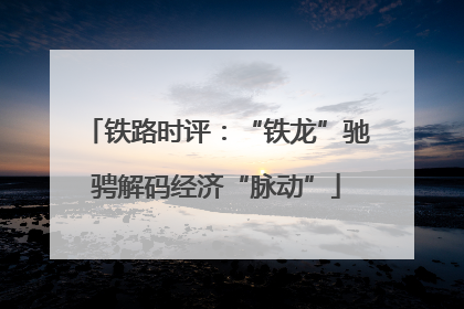 铁路时评：“铁龙”驰骋解码经济“脉动”
