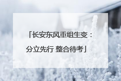 长安东风重组生变：分立先行 整合待考