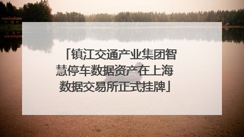镇江交通产业集团智慧停车数据资产在上海数据交易所正式挂牌