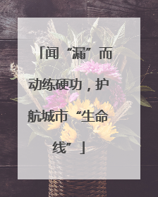 闻“漏”而动练硬功，护航城市“生命线”