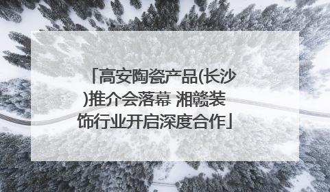 高安陶瓷产品(长沙)推介会落幕 湘赣装饰行业开启深度合作