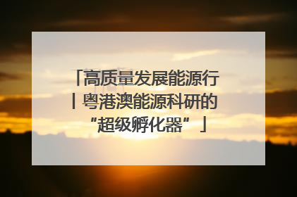 高质量发展能源行丨粤港澳能源科研的“超级孵化器”