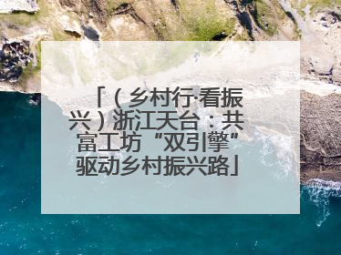 （乡村行·看振兴）浙江天台：共富工坊“双引擎”驱动乡村振兴路