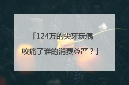 124万的尖牙玩偶 咬痛了谁的消费尊严？