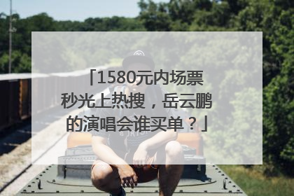 1580元内场票秒光上热搜，岳云鹏的演唱会谁买单？