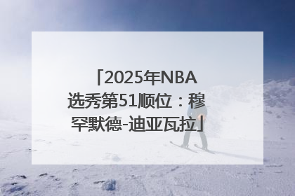2025年NBA选秀第51顺位：穆罕默德-迪亚瓦拉