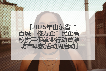2025年山东省“百城千校万企”民企高校携手促就业行动暨潍坊市职教活动周启动
