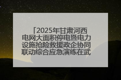 2025年甘肃河西电网大面积停电暨电力设施抢险救援政企协同联动综合应急演练在武威成功举行