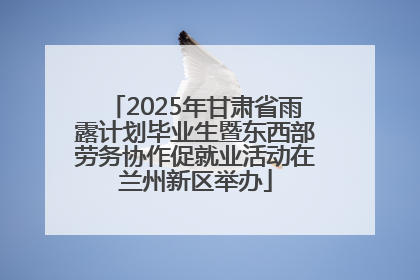 2025年甘肃省雨露计划毕业生暨东西部劳务协作促就业活动在兰州新区举办