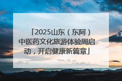 2025山东（东阿）中医药文化旅游体验周启动，开启健康新篇章