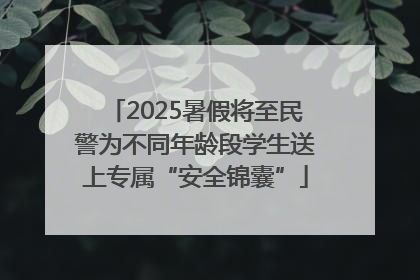 2025暑假将至民警为不同年龄段学生送上专属“安全锦囊”