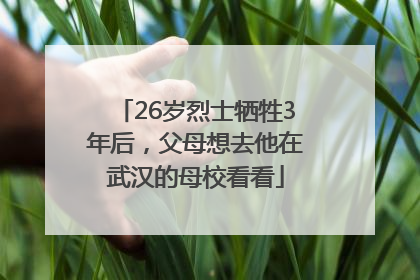 26岁烈士牺牲3年后，父母想去他在武汉的母校看看