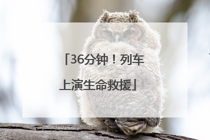 36分钟！列车上演生命救援